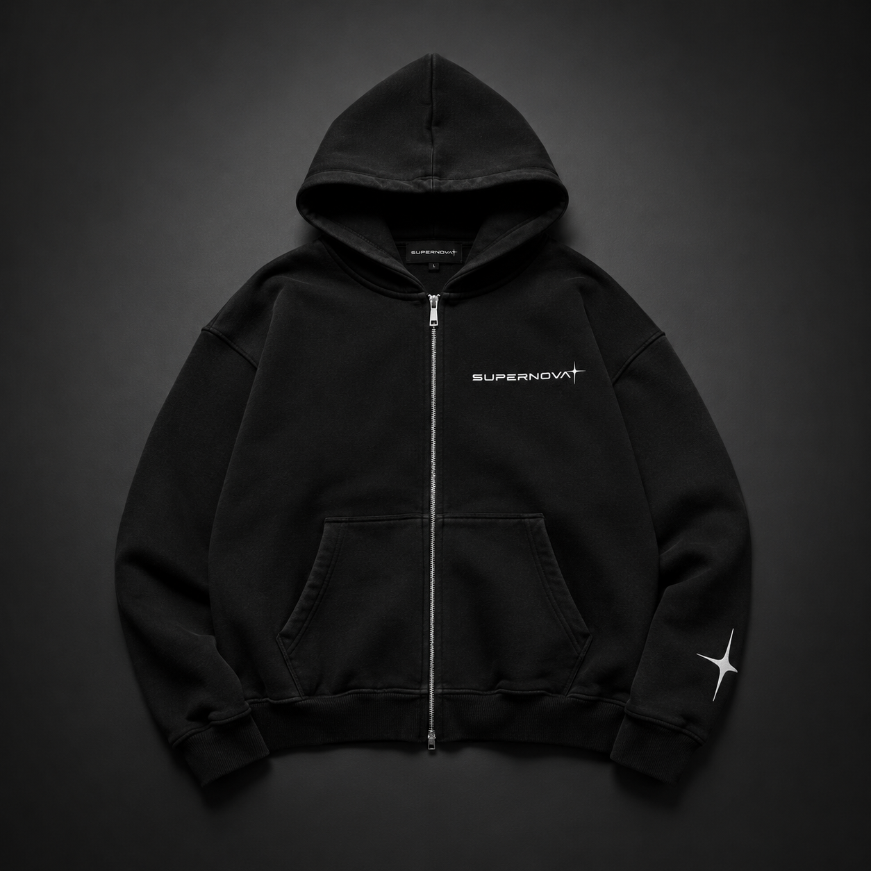 SUPERNOVA ORBIT ZIP HOODIE - BLACK