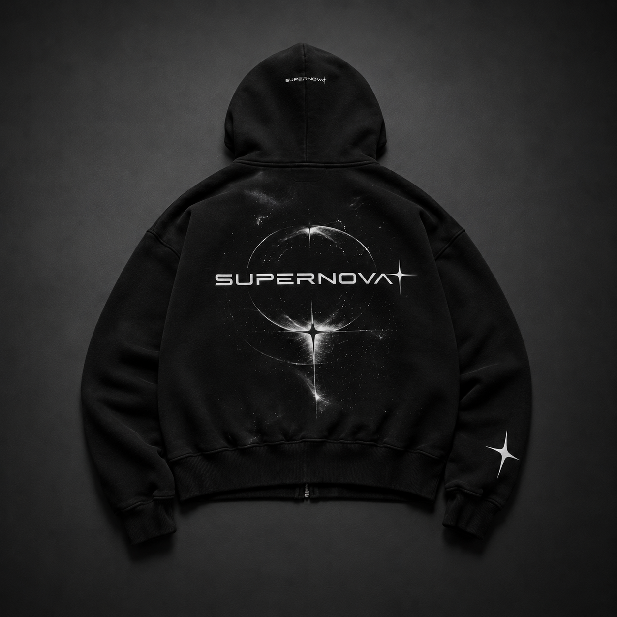 SUPERNOVA ORBIT ZIP HOODIE - BLACK