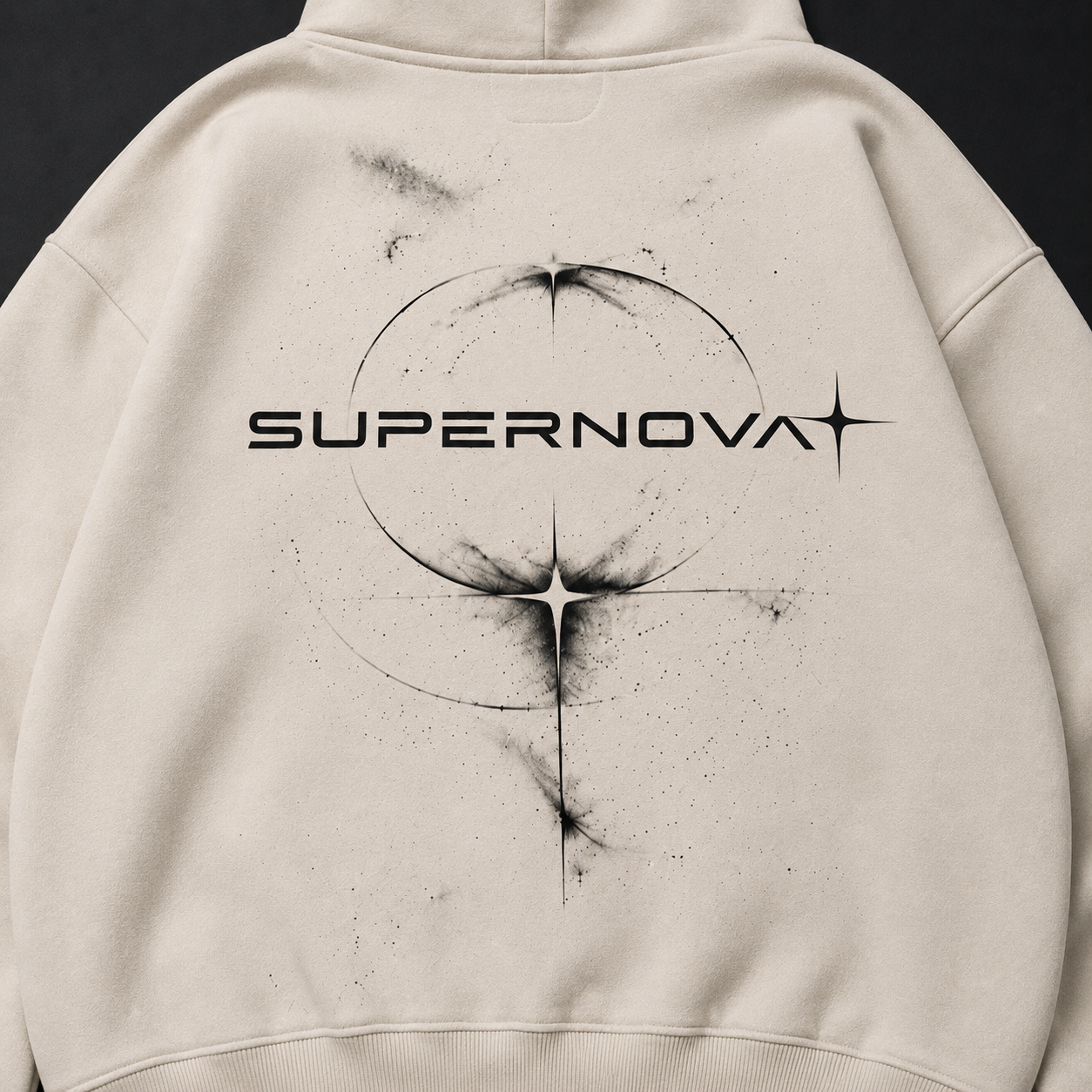 SUPERNOVA ORBIT ZIP HOODIE - STONE