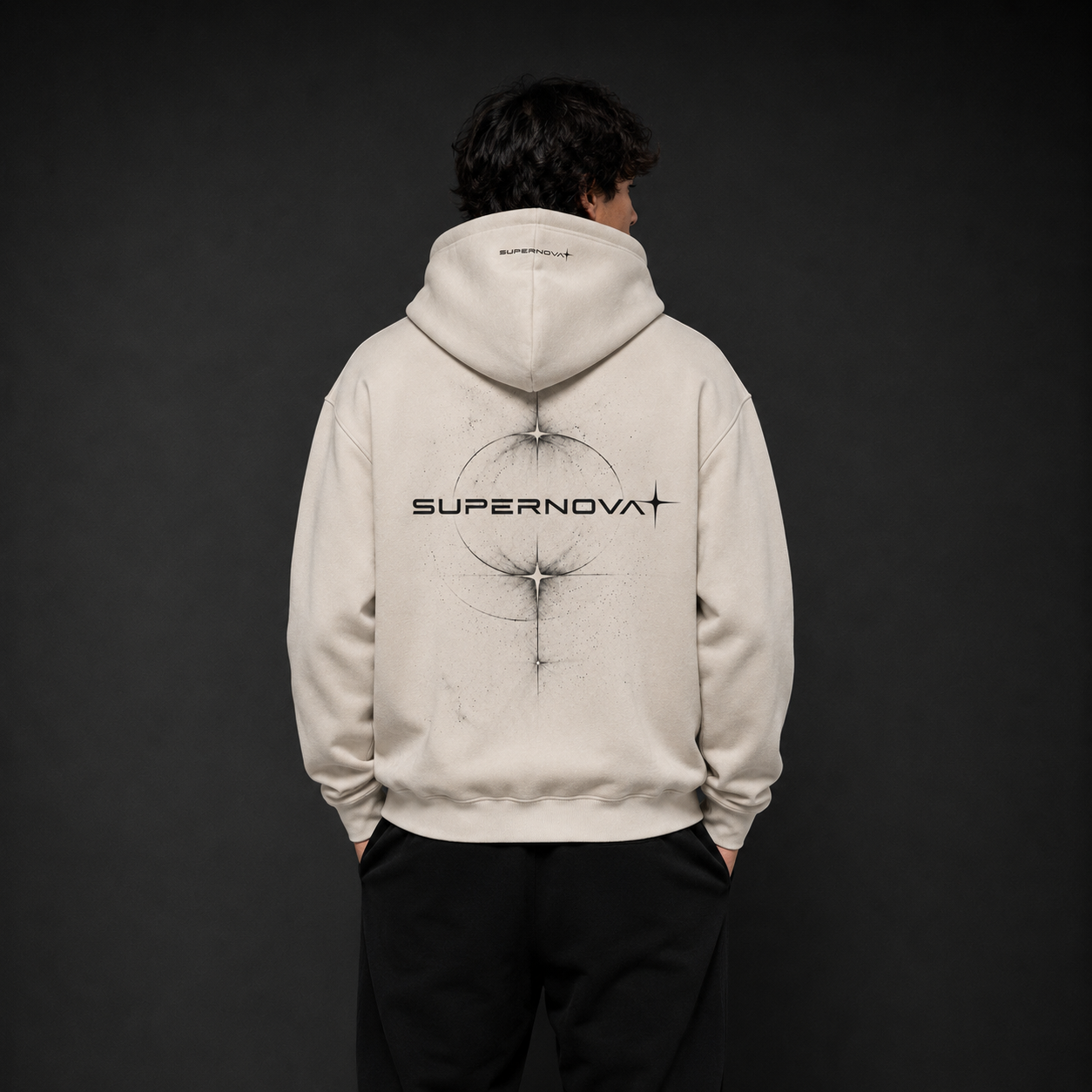 SUPERNOVA ORBIT ZIP HOODIE - STONE
