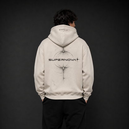 SUPERNOVA ORBIT ZIP HOODIE - STONE