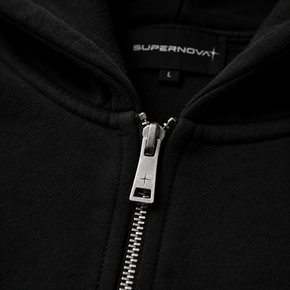 SUPERNOVA ORBIT ZIP HOODIE - BLACK