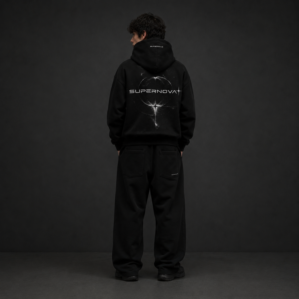 SUPERNOVA ORBIT ZIP HOODIE - BLACK
