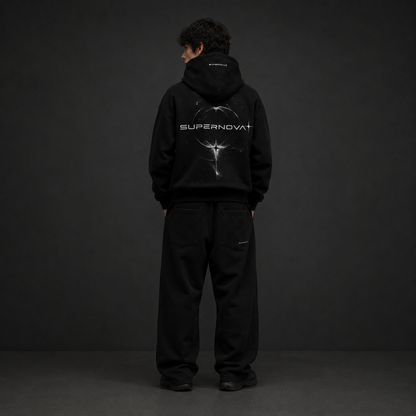 SUPERNOVA ORBIT ZIP HOODIE - BLACK