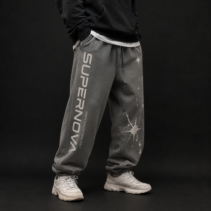 STAR SWEATPANTS - GREY